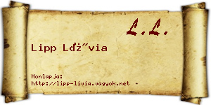 Lipp Lívia névjegykártya